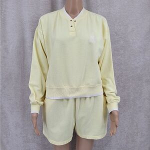 Reebok 90s 2pc Set Shorts and Sweatshirt Activewear Loungewear Women's Large